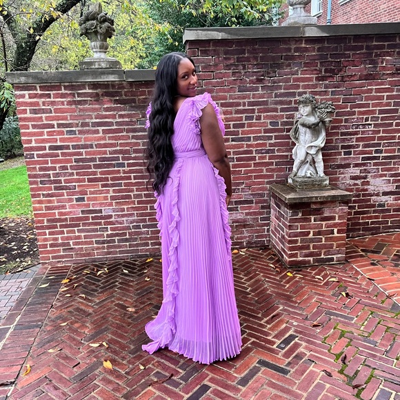 Mac Duggal Lavender Maxi Dress - Picture 4 of 4